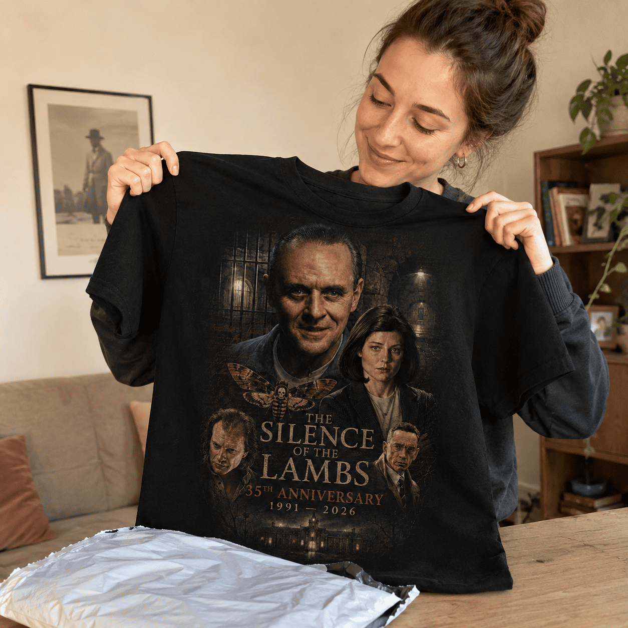 The Silence of the Lambs 35th Anniversary 1991-2026 T-Shirt - Front View
