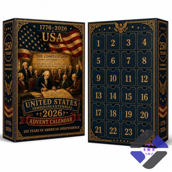 United States Semiquincentennial 2026 Advent Calendar - detailed view of twelve collectible figures