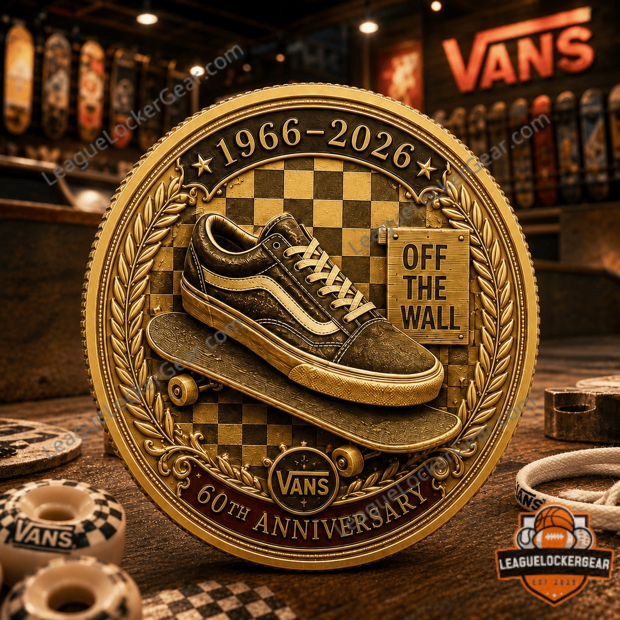 Vans 60th Anniversary 1966-2026 Off The Wall Style Gold Coin - photo 3