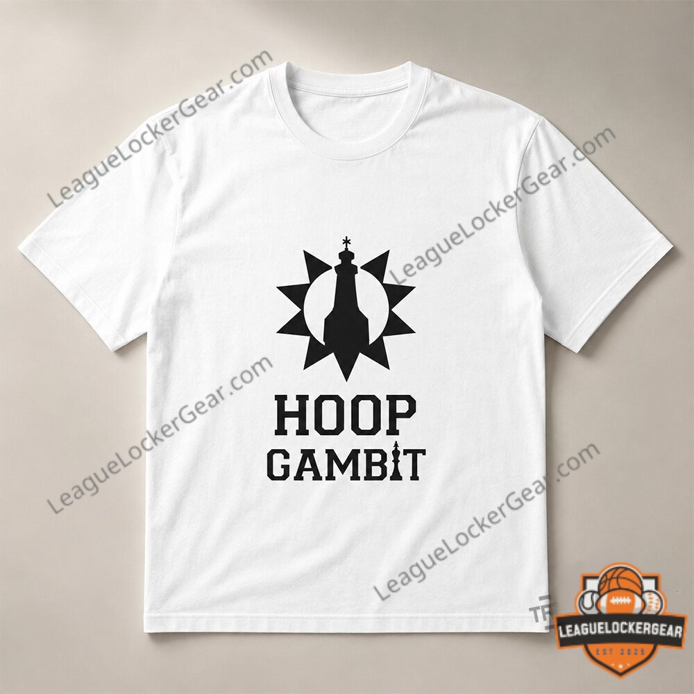 Victor Wembanyama Hoop Gambit T-Shirt - close-up of white shirt with black graphic